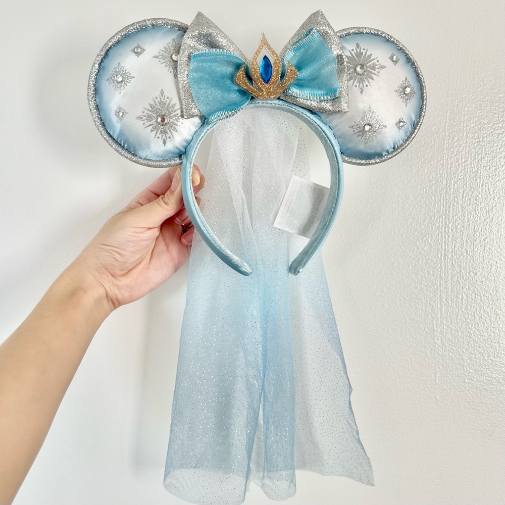Disney Elsa ear headband with veil for adults Frozen